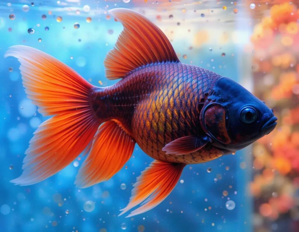 goldfish turning black, goldfish color change, goldfish health, black spots on goldfish, goldfish care, aquarium fish health, goldfish stress, water quality issues, goldfish diseases, fishkeeping tips