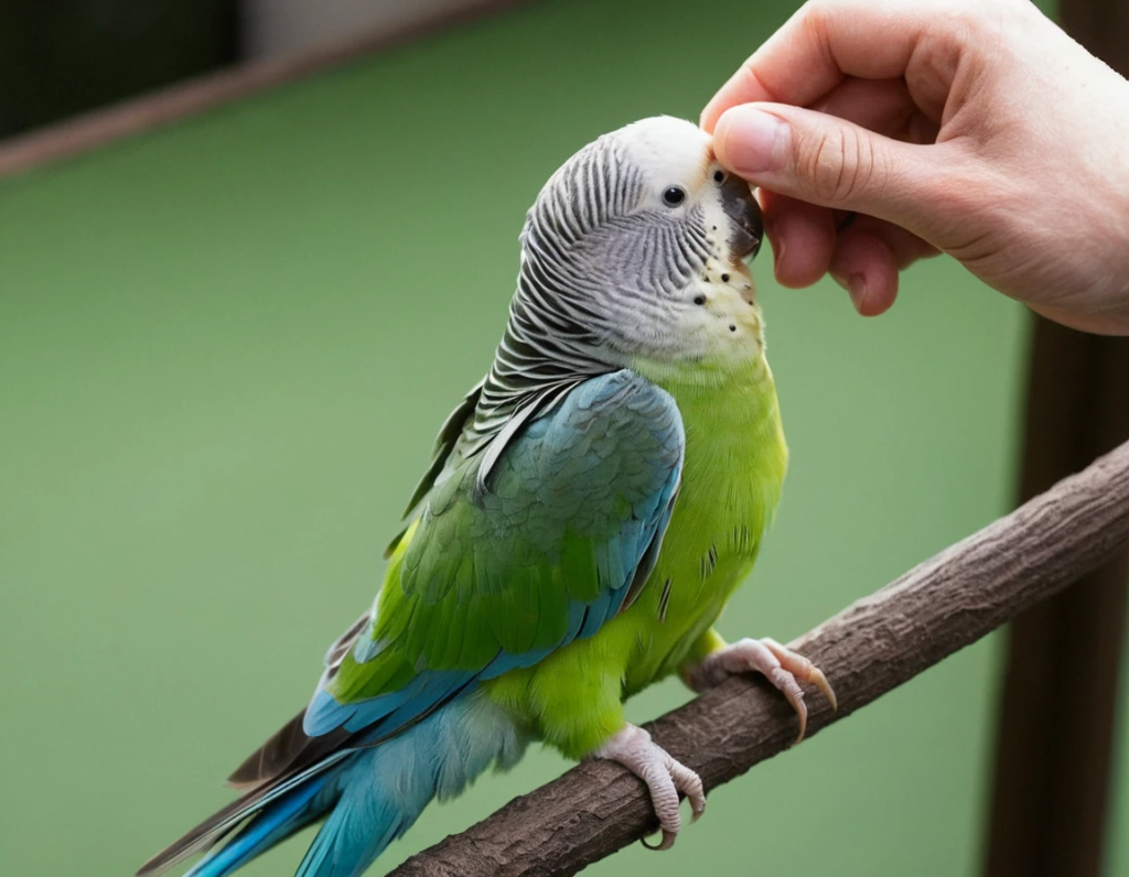 Parakeet feather plucking