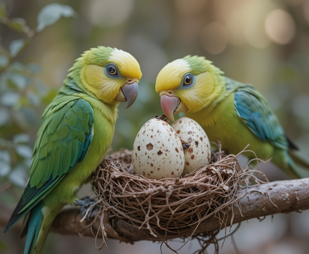 Parakeet egg laying