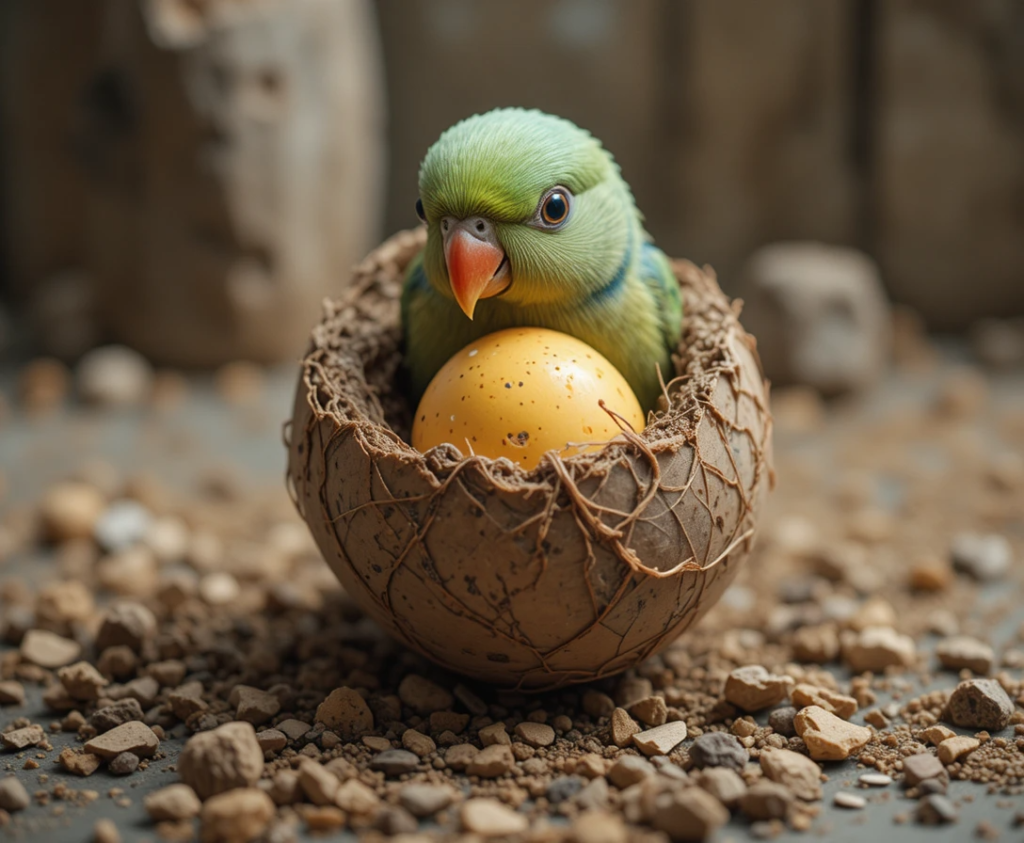 Parakeet egg laying
