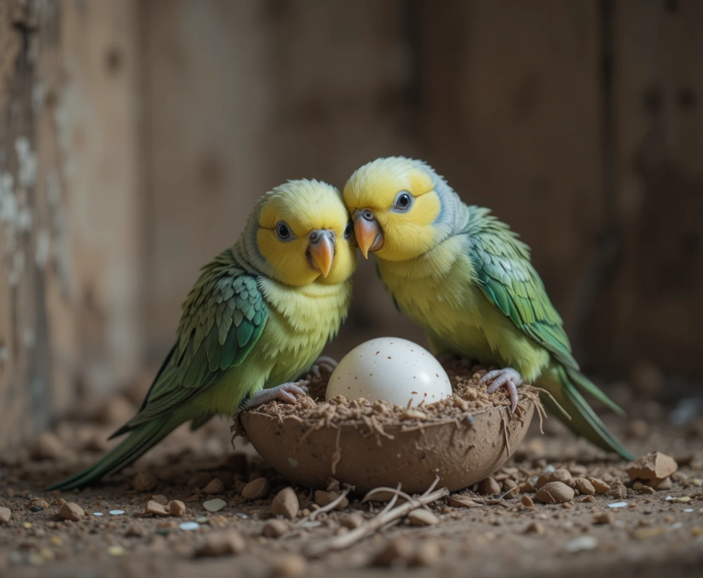 Parakeet egg laying