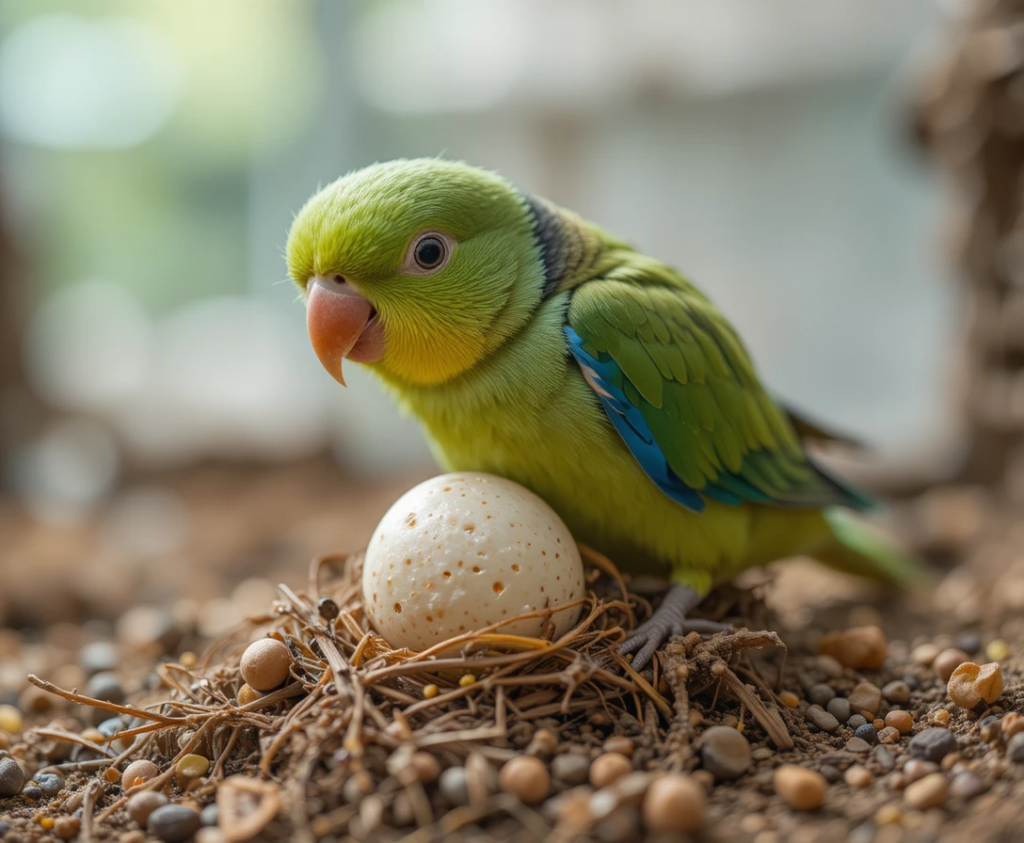 Parakeet egg laying