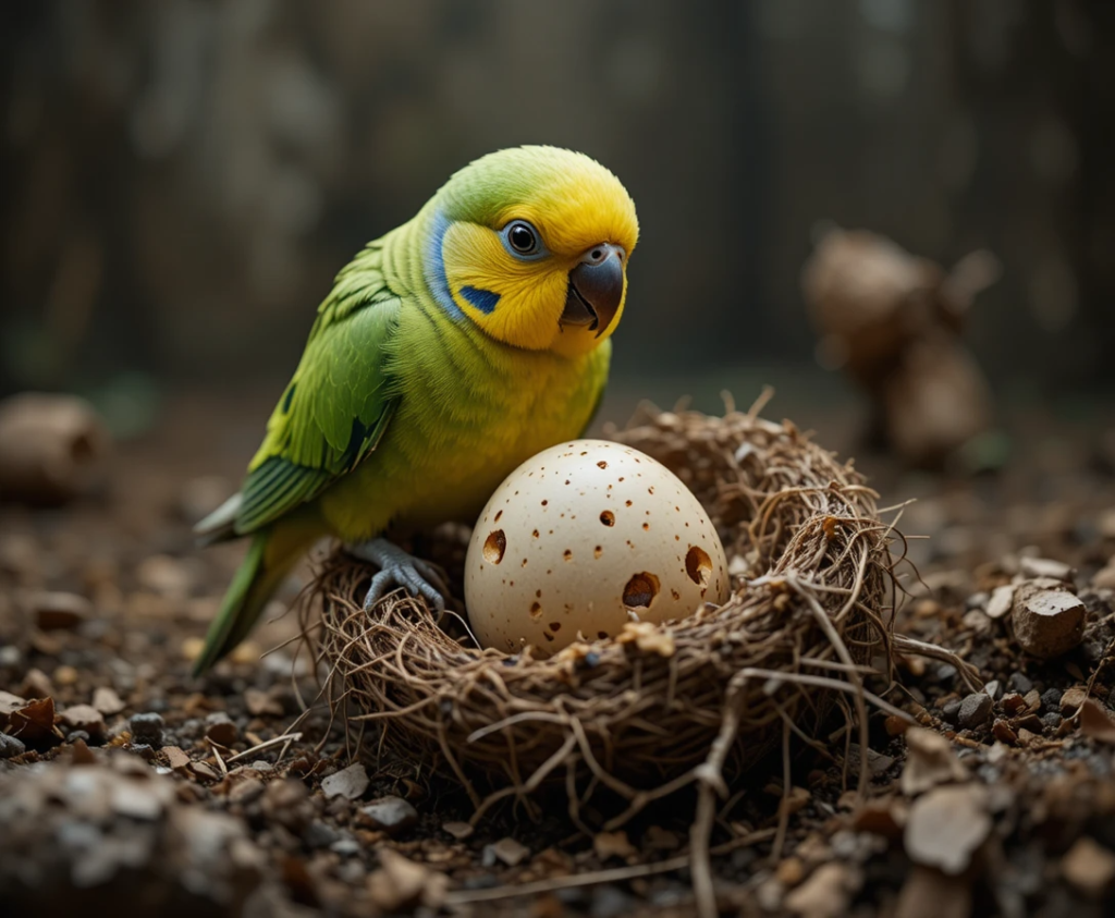 Parakeet egg laying