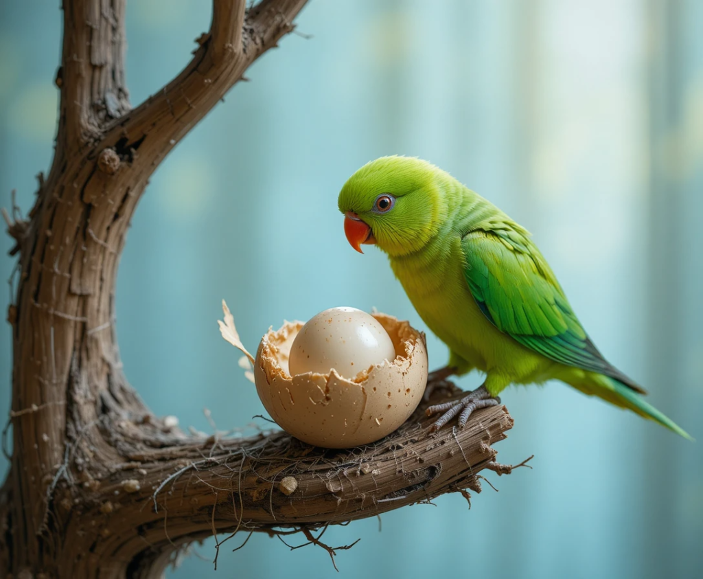 Parakeet egg laying