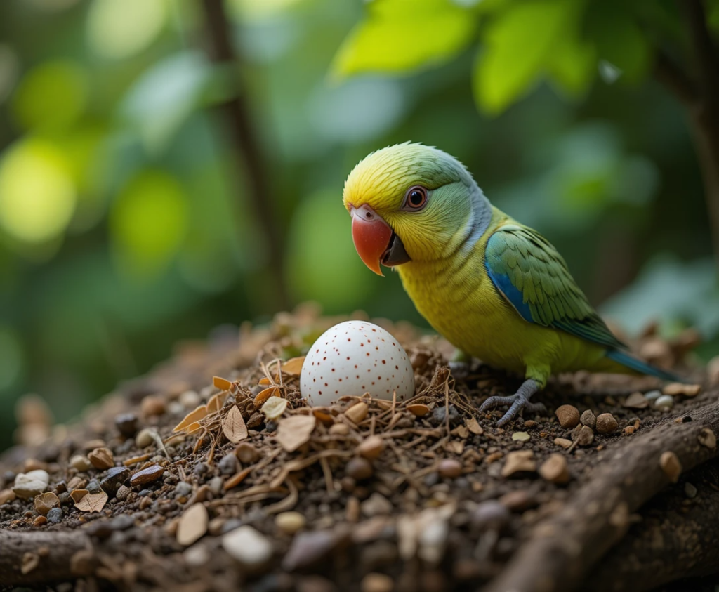 Parakeet egg laying